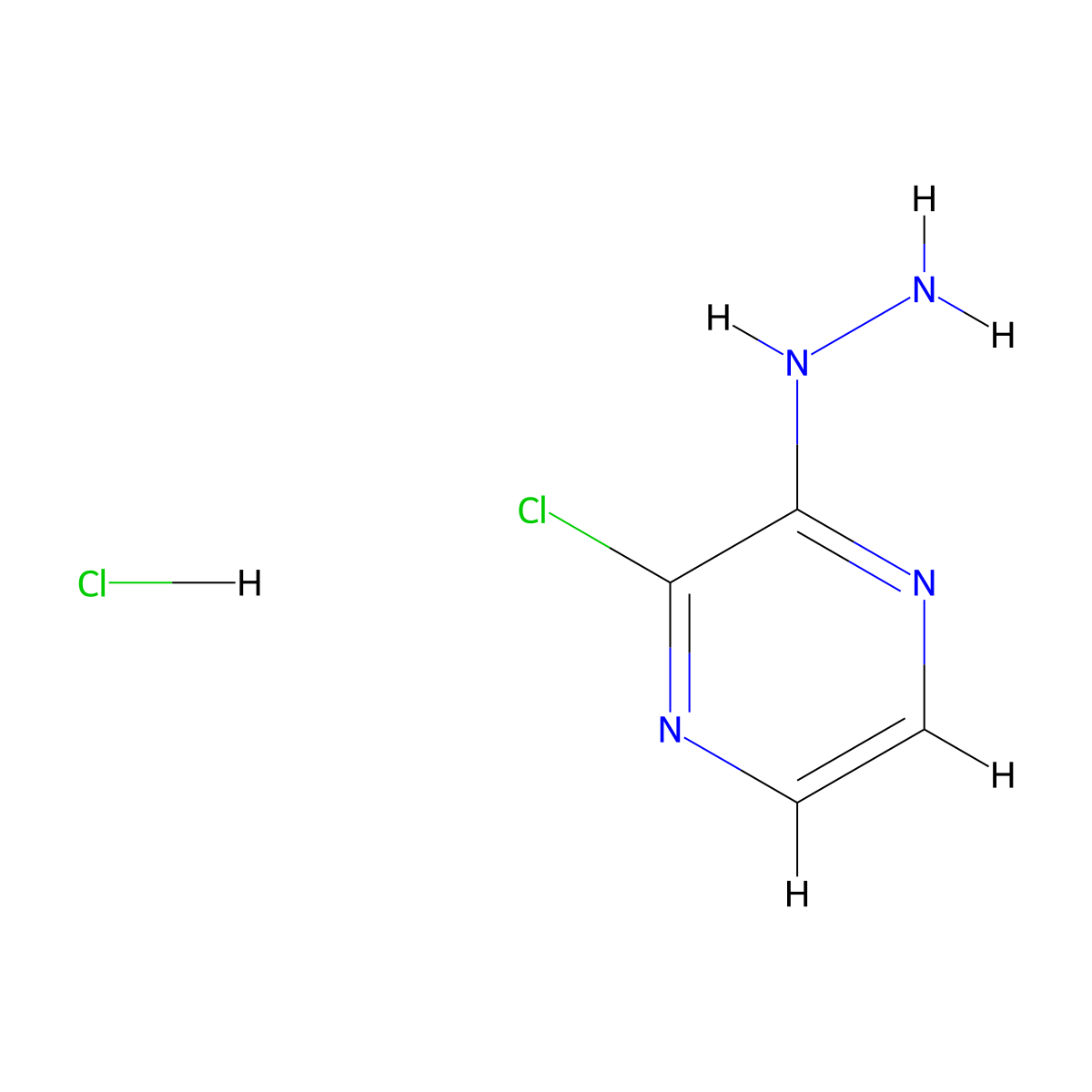 2-Chloro-3-hydrazinylpyrazine hydrochloride molecular structure, CAS 850421-14-6