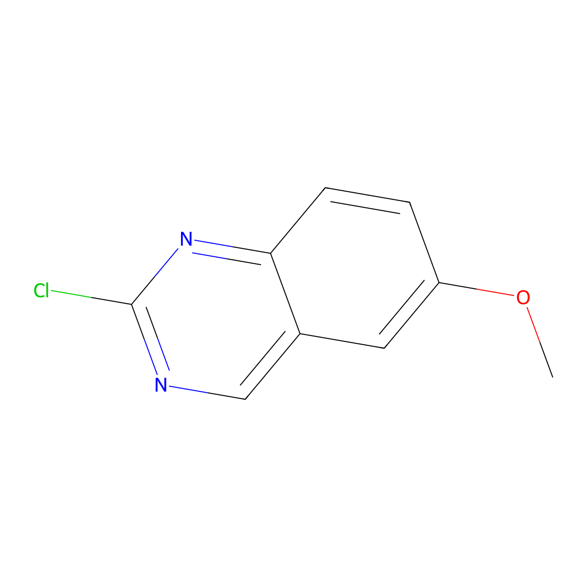 2-Chloro-6-methoxyquinazoline molecular structure, CAS 850424-11-2