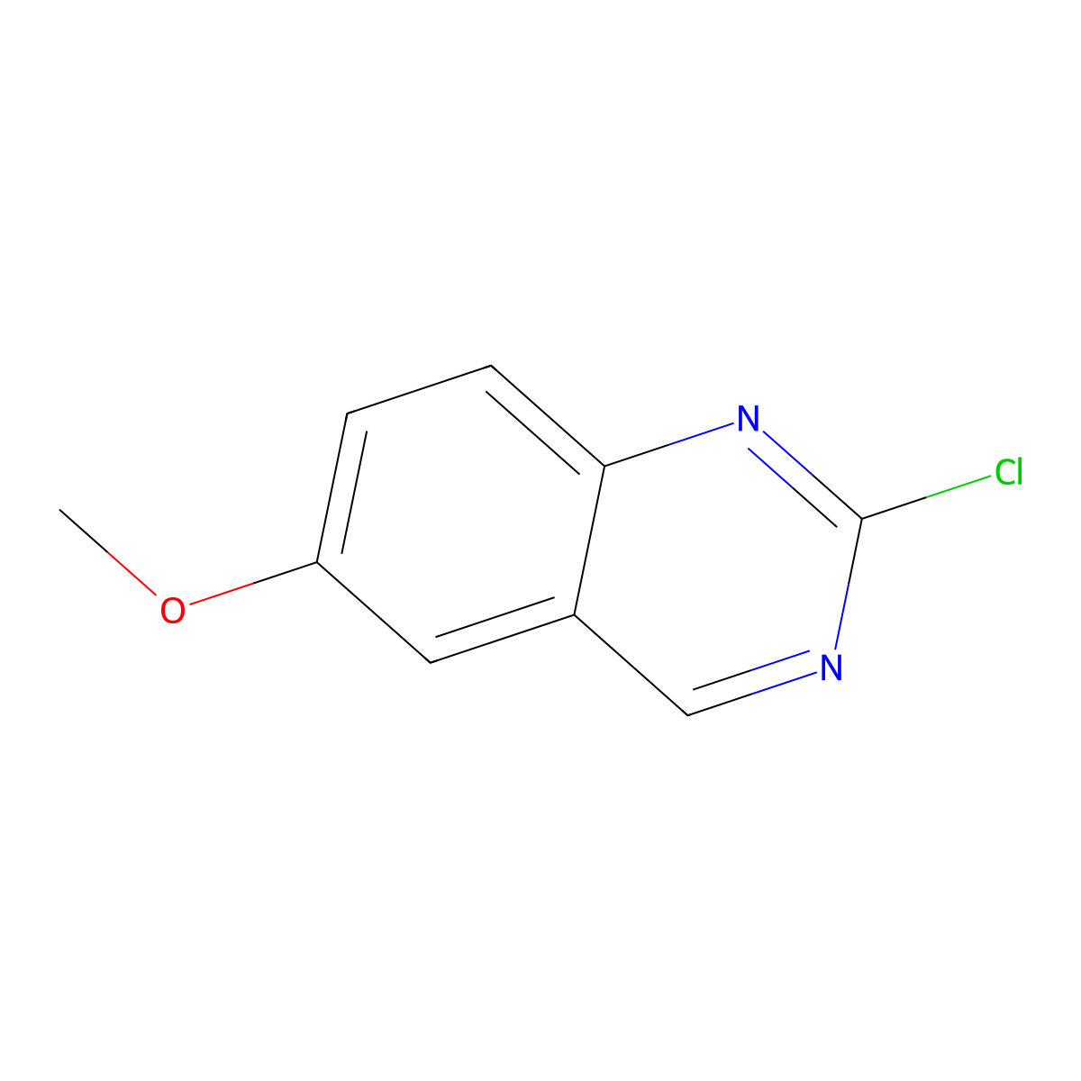 2-Chloro-6-methoxyquinazoline molecular structure, CAS 850424-11-2