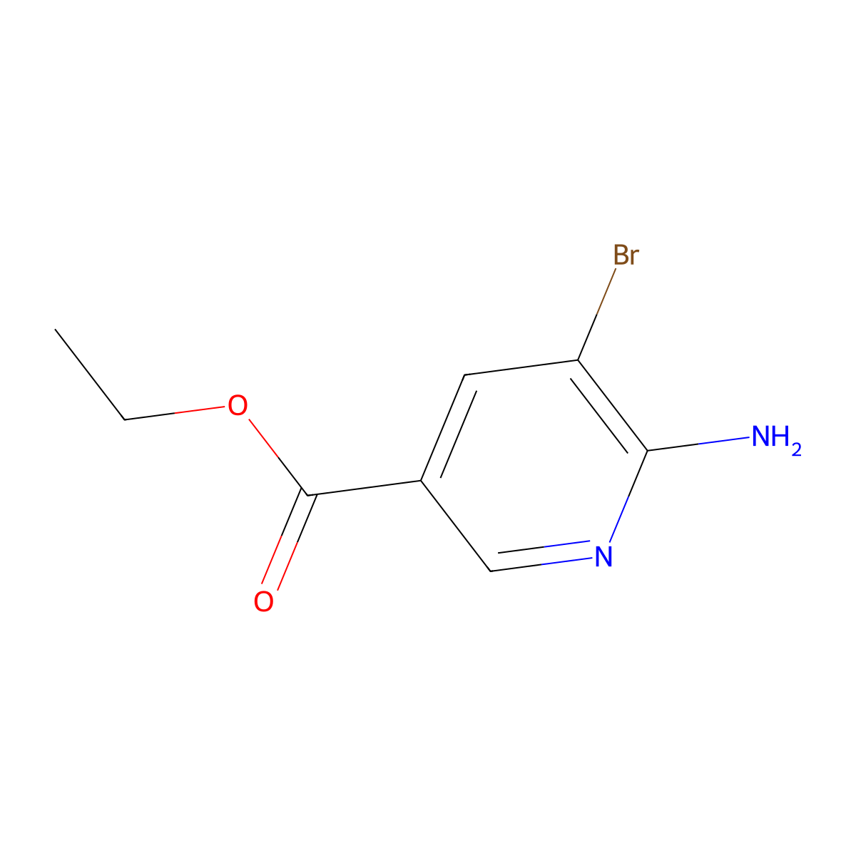 Ethyl 6-amino-5-bromonicotinate molecular structure, CAS 850429-51-5