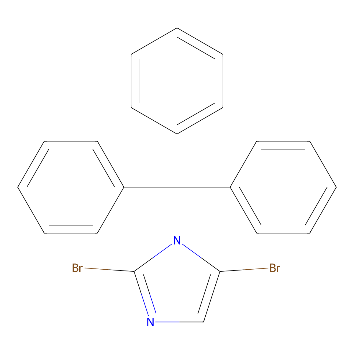 2,5-Dibromo-1-tritylimidazole molecular structure, CAS 850429-53-7