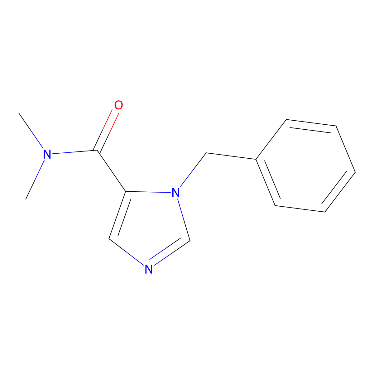 1-Benzyl-N,N-dimethyl-1H-imidazole-5-carboxamide molecular structure, CAS 850429-56-0