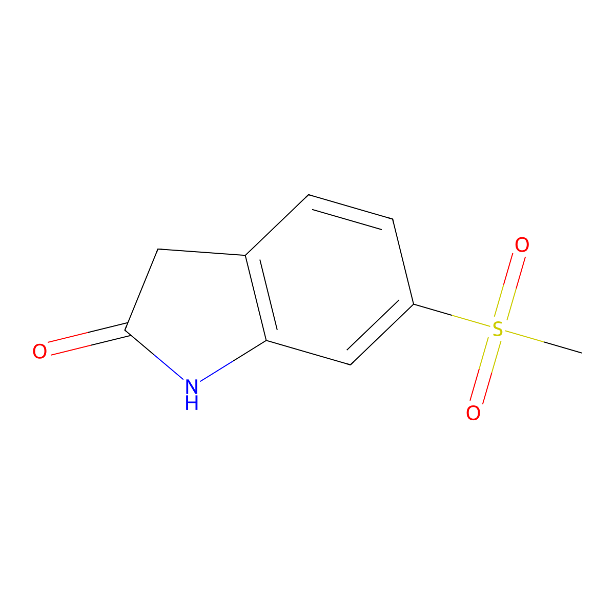 6-Methylsulfonyloxindole molecular structure, CAS 850429-63-9