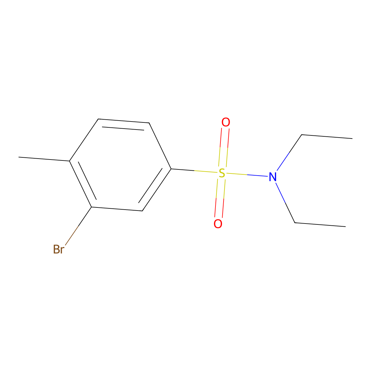 N,N-Diethyl 3-bromo-4-methylbenzenesulfonamide molecular structure, CAS 850429-71-9