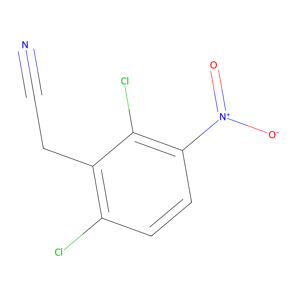 2-(2,6-Dichloro-3-nitrophenyl)acetonitrile molecular structure, CAS 850451-50-2
