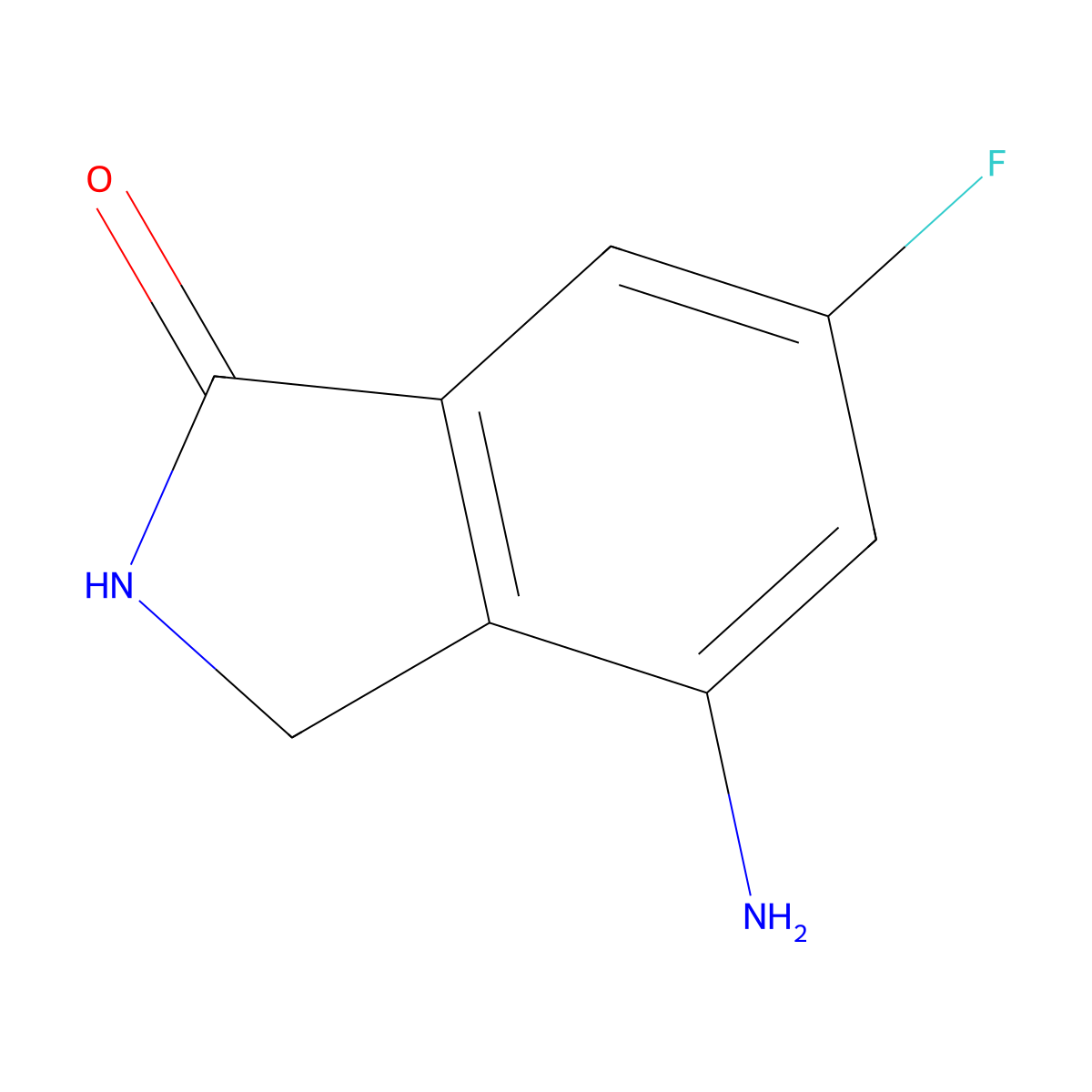 4-Amino-6-fluoroisoindolin-1-one molecular structure, CAS 850462-63-4