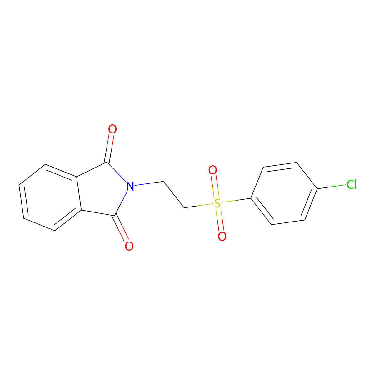 2-{2-[(4-chlorophenyl)sulfonyl]ethyl}-1H-isoindole-1,3(2H)-dione molecular structure, CAS 85052-86-4