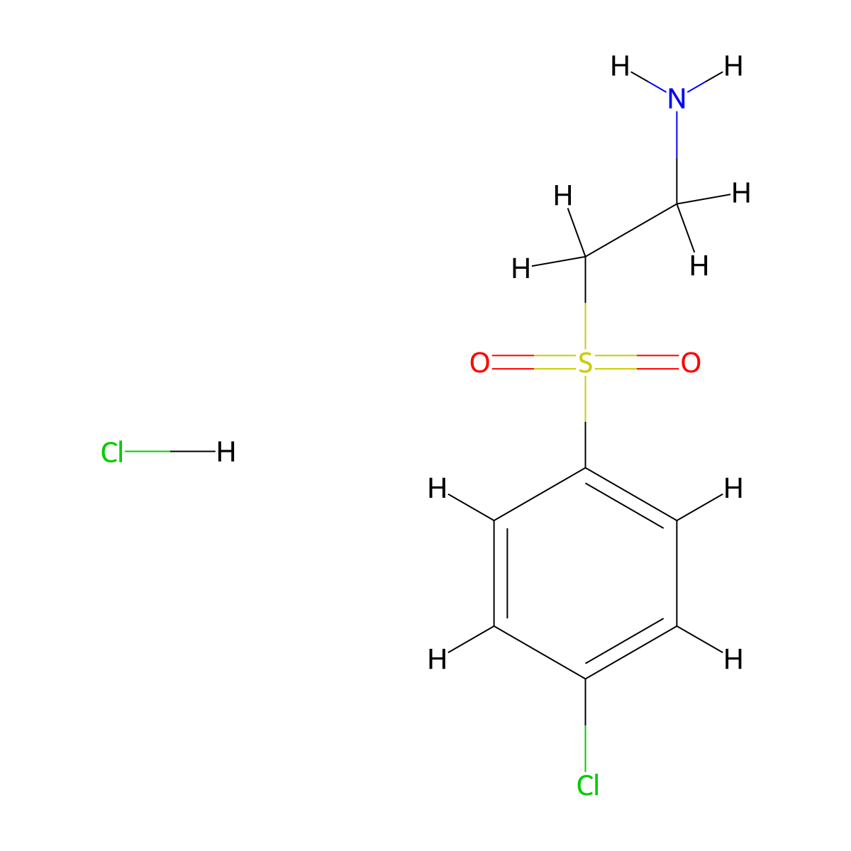 2-(4-Chlorobenzenesulfonyl)ethan-1-amine hydrochloride molecular structure, CAS 85052-88-6