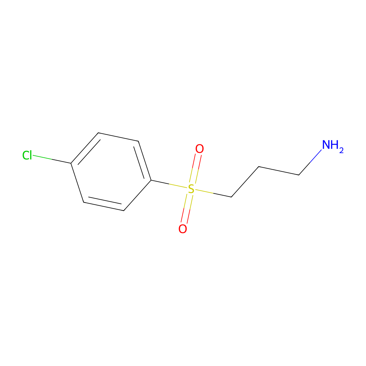3-(4-Chlorobenzenesulfonyl)propan-1-amine molecular structure, CAS 85052-90-0