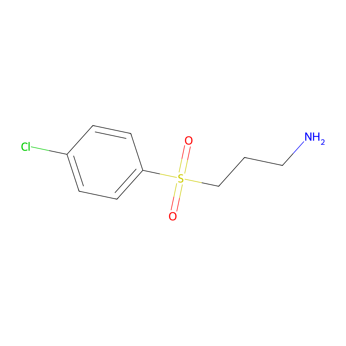 3-(4-Chlorobenzenesulfonyl)propan-1-amine molecular structure, CAS 85052-90-0