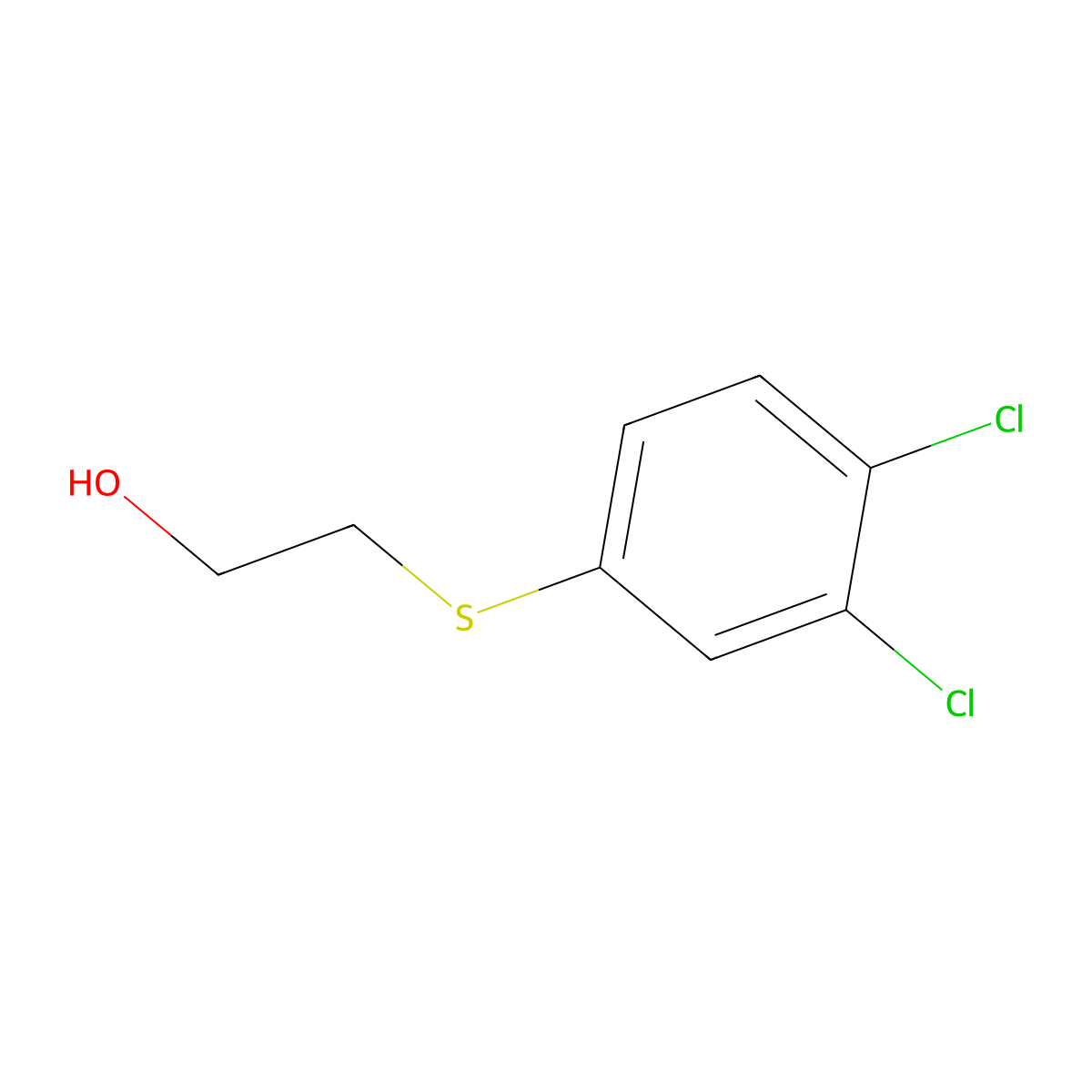 3,4-Dichlorophenylthioethanol molecular structure, CAS 85053-06-1
