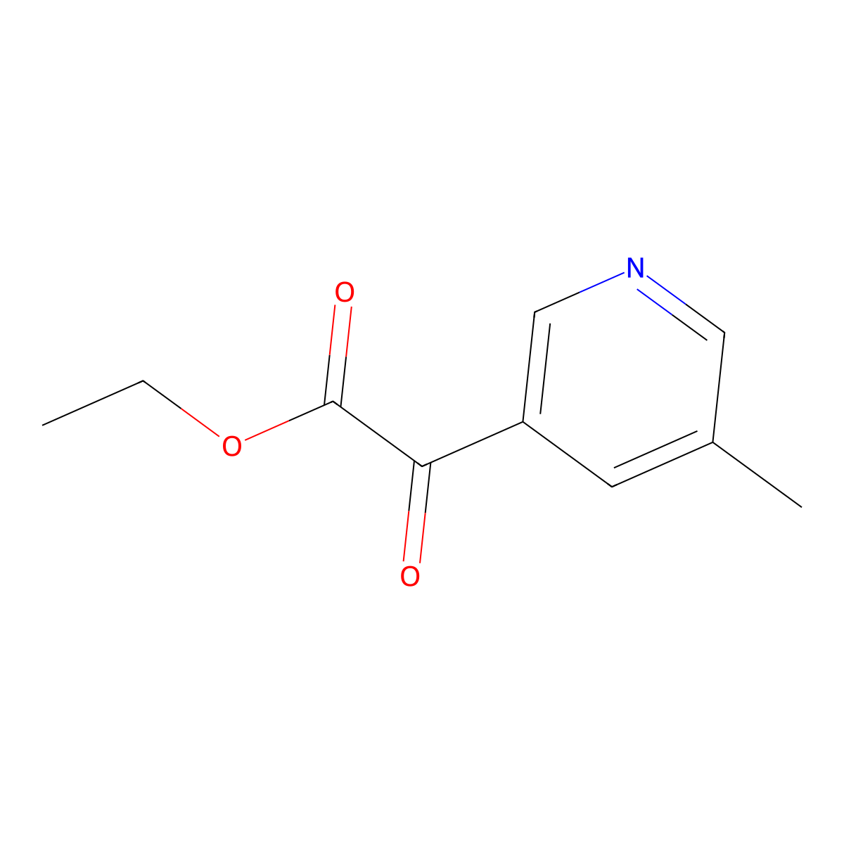Ethyl 5-methyl-alpha-oxo-3-pyridineacetate molecular structure, CAS 850535-76-1
