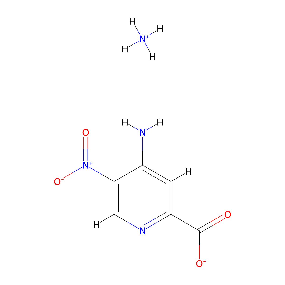 Ammonium 4-amino-5-nitropicolinate molecular structure, CAS 850544-20-6