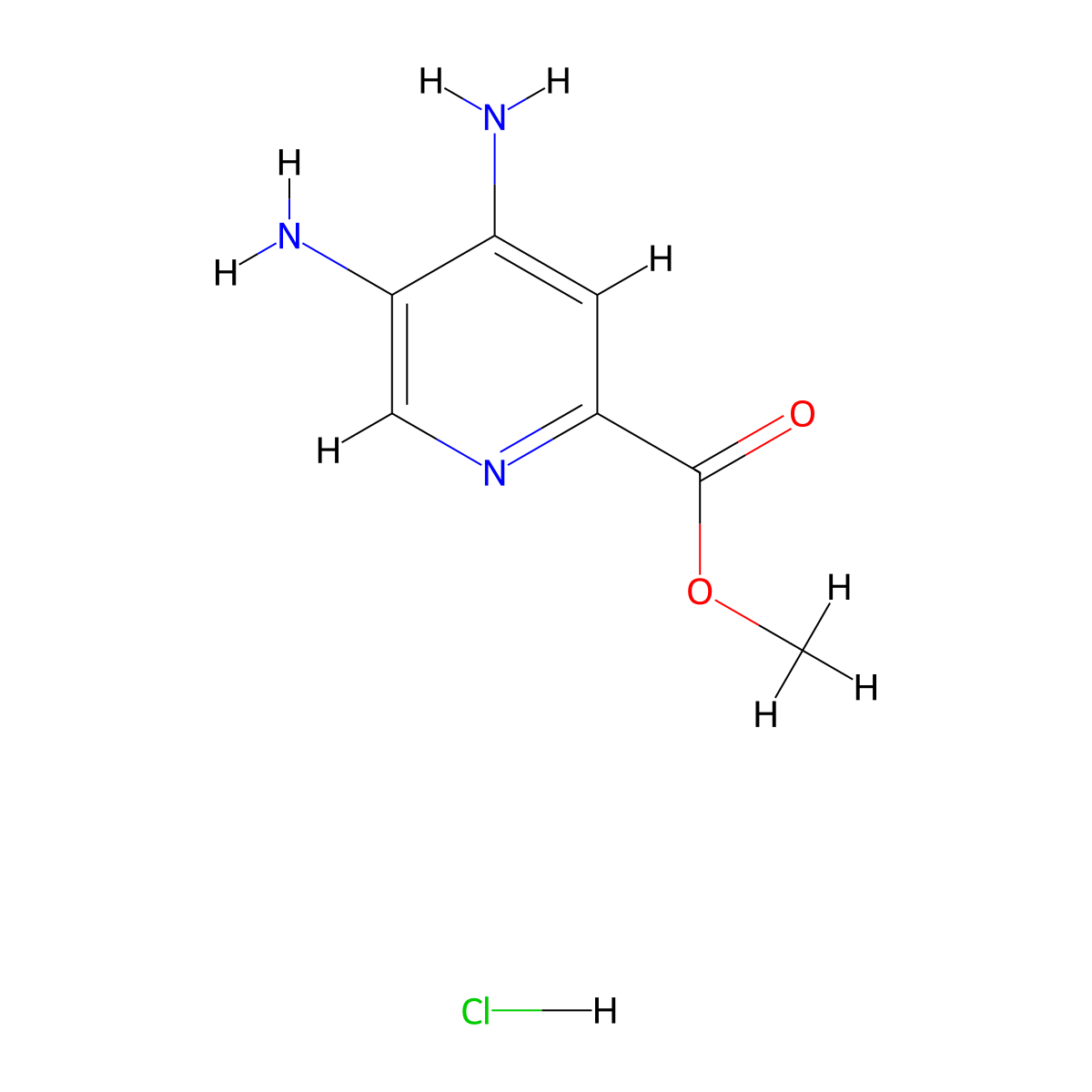 Methyl 4,5-diaminopicolinate hydrochloride molecular structure, CAS 850544-22-8