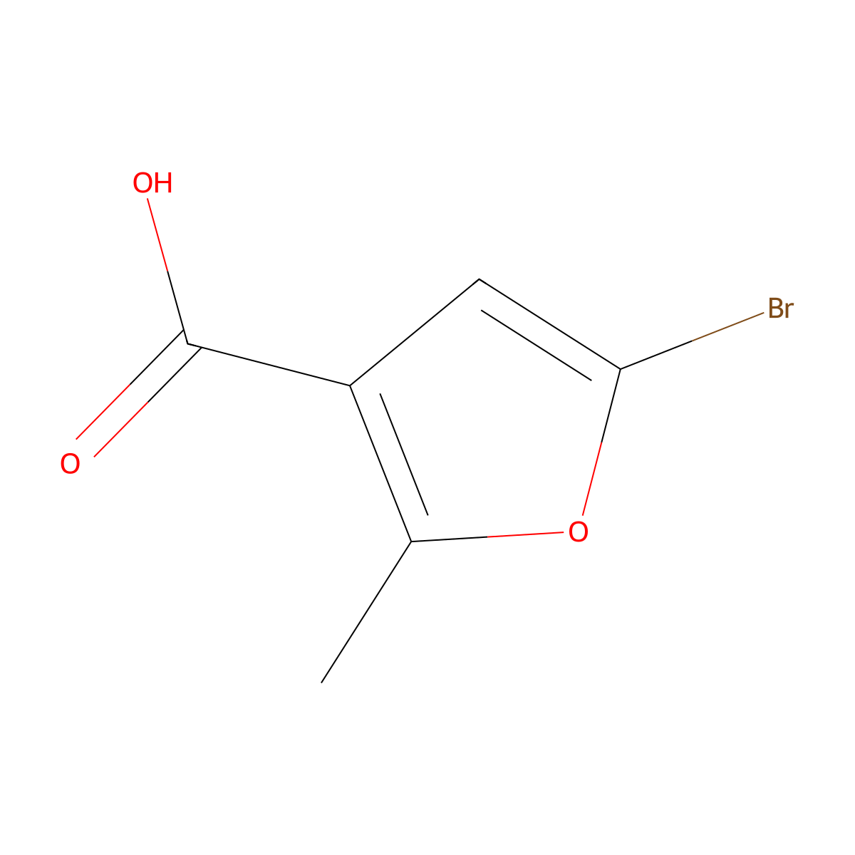 5-Bromo-2-methylfuran-3-carboxylic acid molecular structure, CAS 850553-54-7