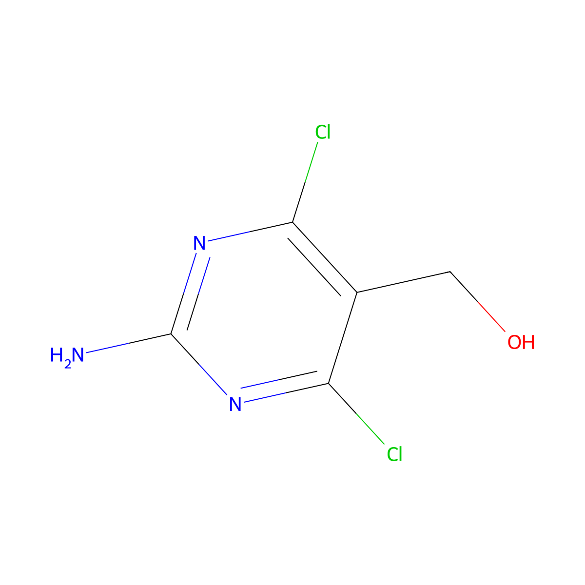 (2-Amino-4,6-dichloropyrimidin-5-yl)methanol molecular structure, CAS 850554-81-3