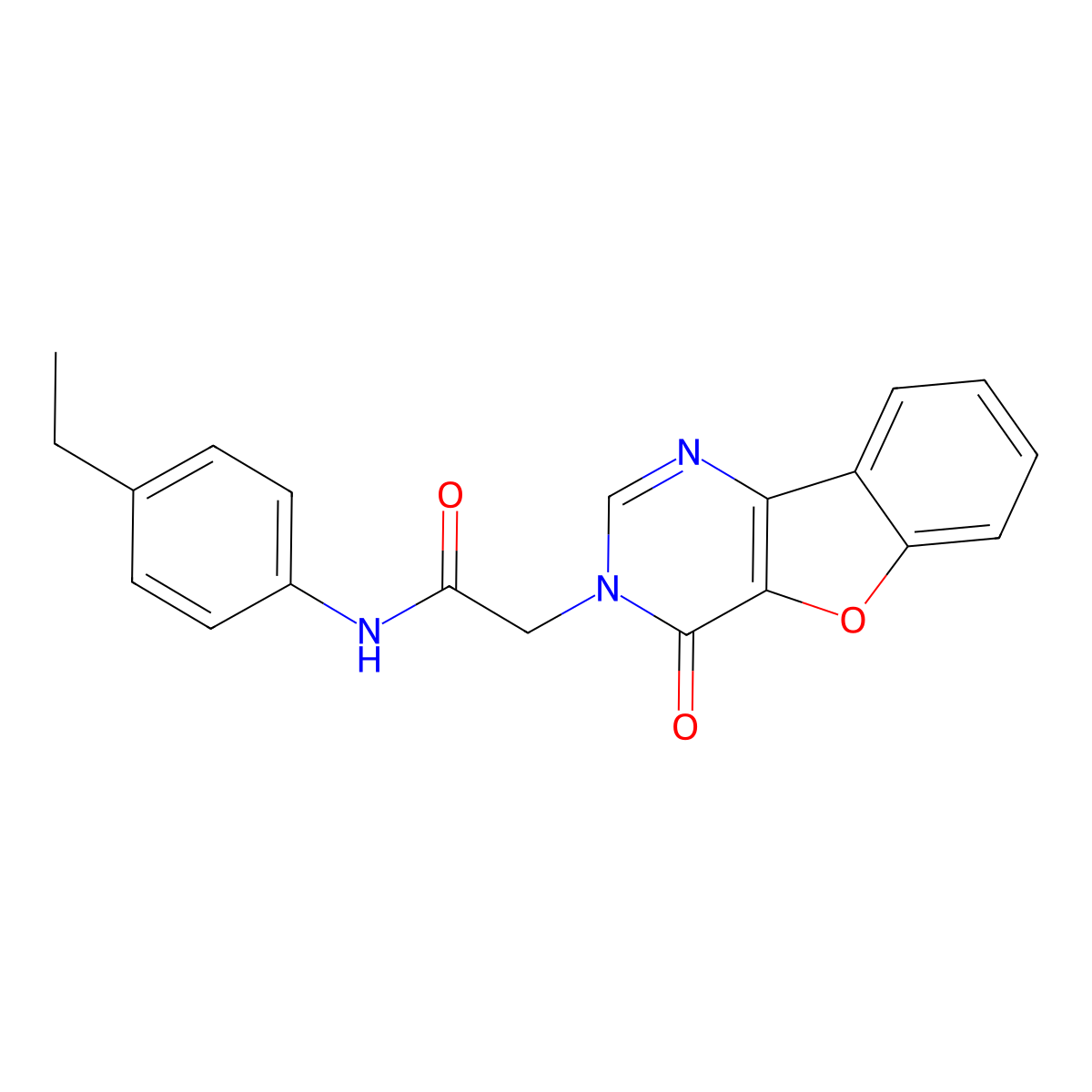 N-(4-ethylphenyl)-2-(4-oxobenzofuro[3,2-d]pyrimidin-3(4H)-yl)acetamide molecular structure, CAS 850556-47-7