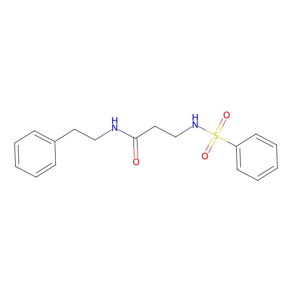 N-(2-phenylethyl)-N~3~-(phenylsulfonyl)-beta-alaninamide molecular structure, CAS 850557-08-3