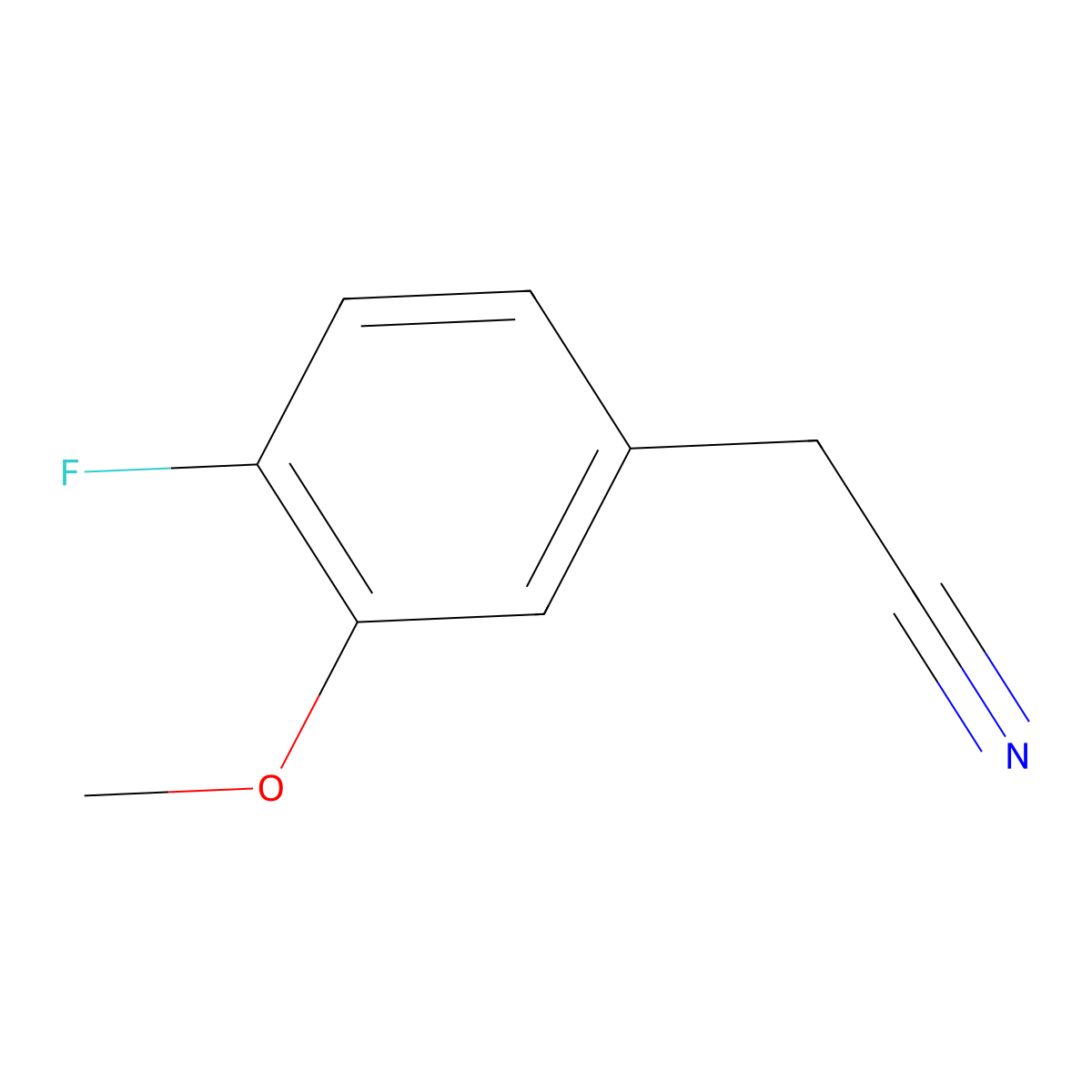 2-(4-Fluoro-3-methoxyphenyl)acetonitrile molecular structure, CAS 850565-37-6