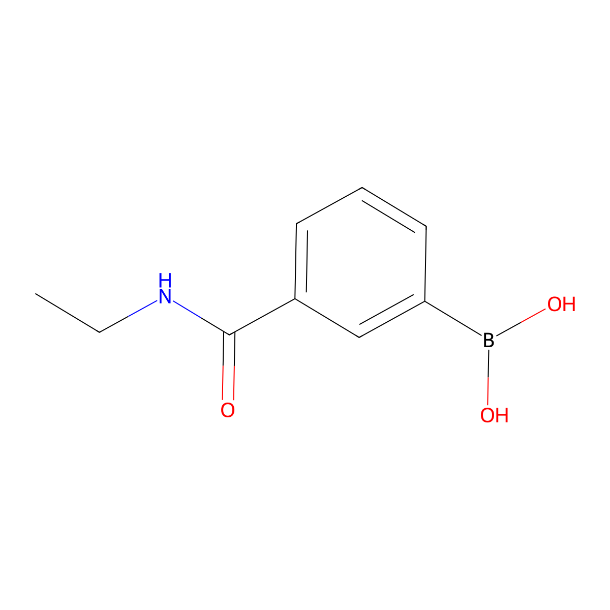 3-(N-Ethylaminocarbonyl)phenylboronic acid molecular structure, CAS 850567-21-4