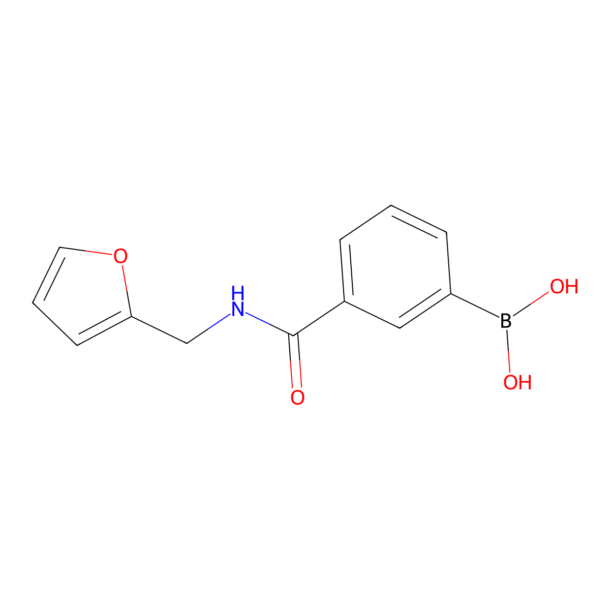 3-(Furfurylaminocarbonyl)phenylboronic acid molecular structure, CAS 850567-27-0