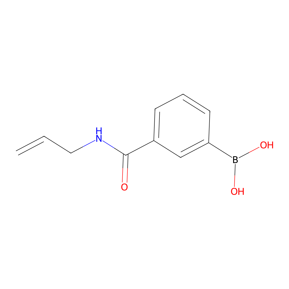 3-Allylaminocarbonylphenylboronic acid molecular structure, CAS 850567-29-2