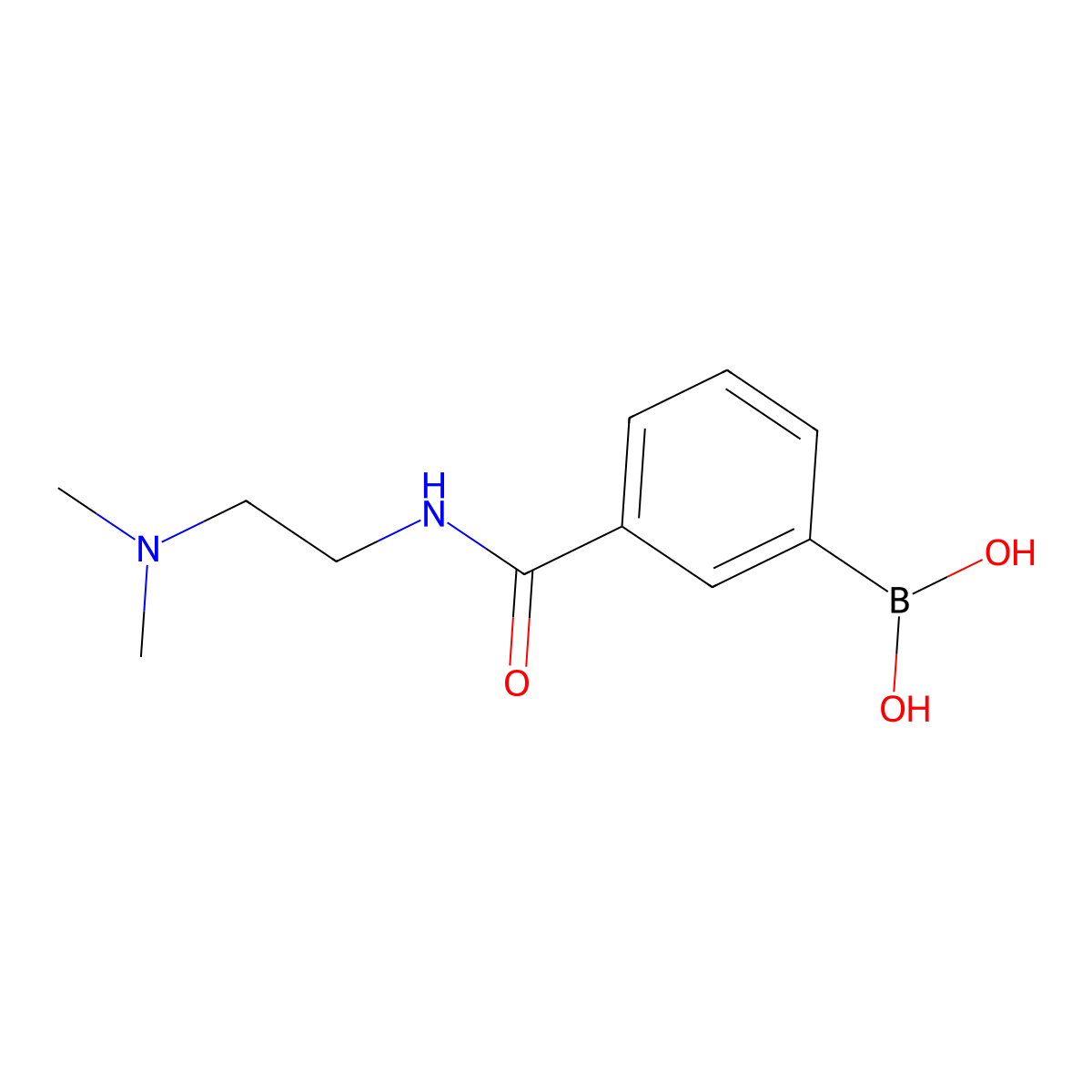3-(2-Dimethylaminoethylaminocarbonyl)benzeneboronic acid molecular structure, CAS 850567-31-6