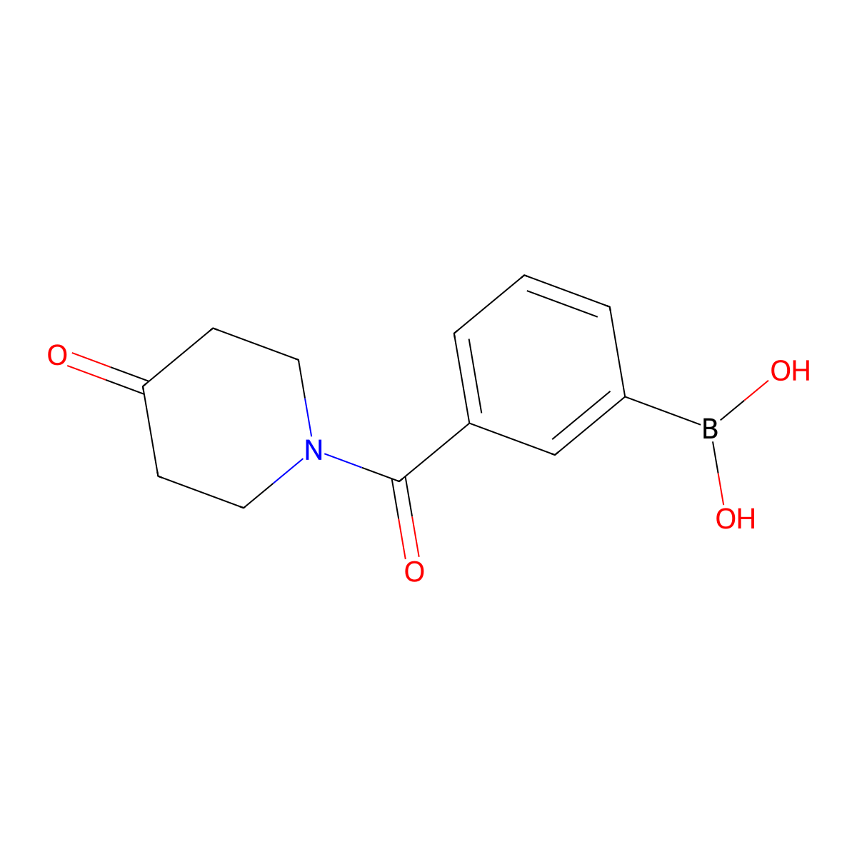 3-(4-Oxopiperidine-1-carbonyl)phenylboronic acid molecular structure, CAS 850567-32-7