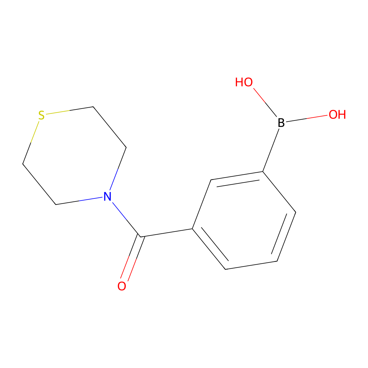 3-(Thiomorpholin-4-ylcarbonyl)benzeneboronic acid molecular structure, CAS 850567-37-2