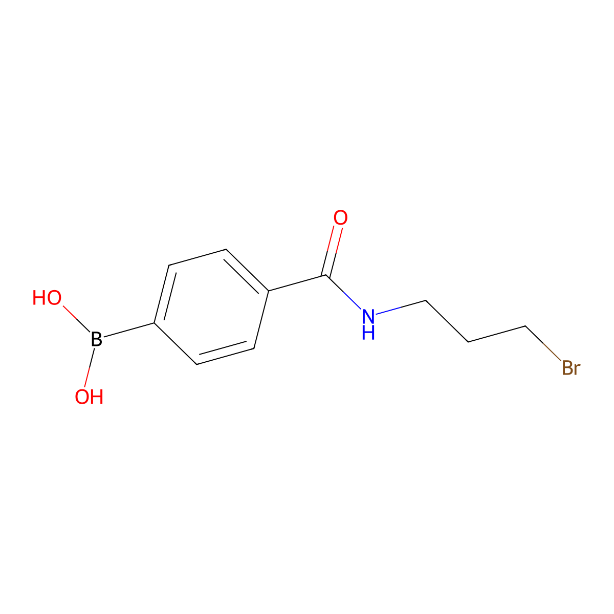 N-(3-Bromopropyl) 4-Boronobenzamide molecular structure, CAS 850567-41-8