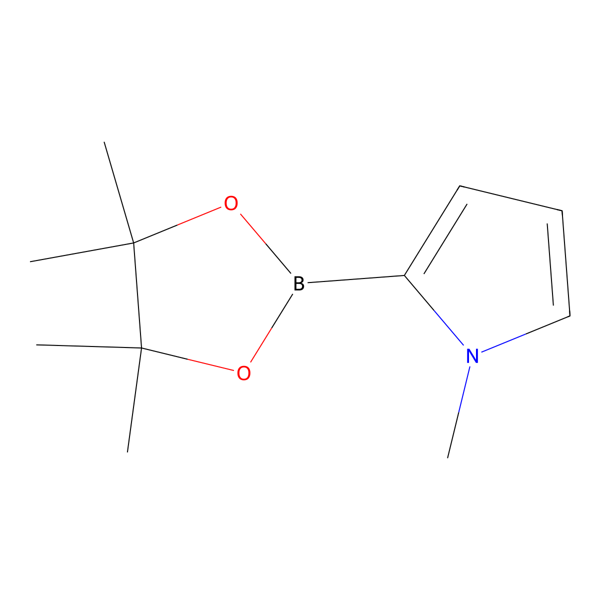 1-Methyl-1H-pyrrole-2-boronic acid, pinacol ester molecular structure, CAS 850567-47-4