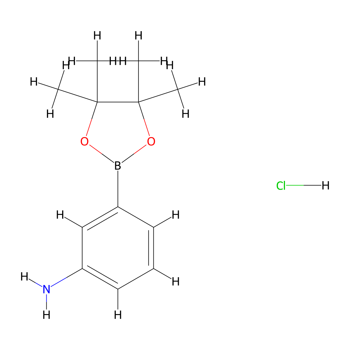 3-(4,4,5,5-Tetramethyl-1,3,2-dioxaborolan-2-yl)aniline hydrochloride molecular structure, CAS 850567-51-0