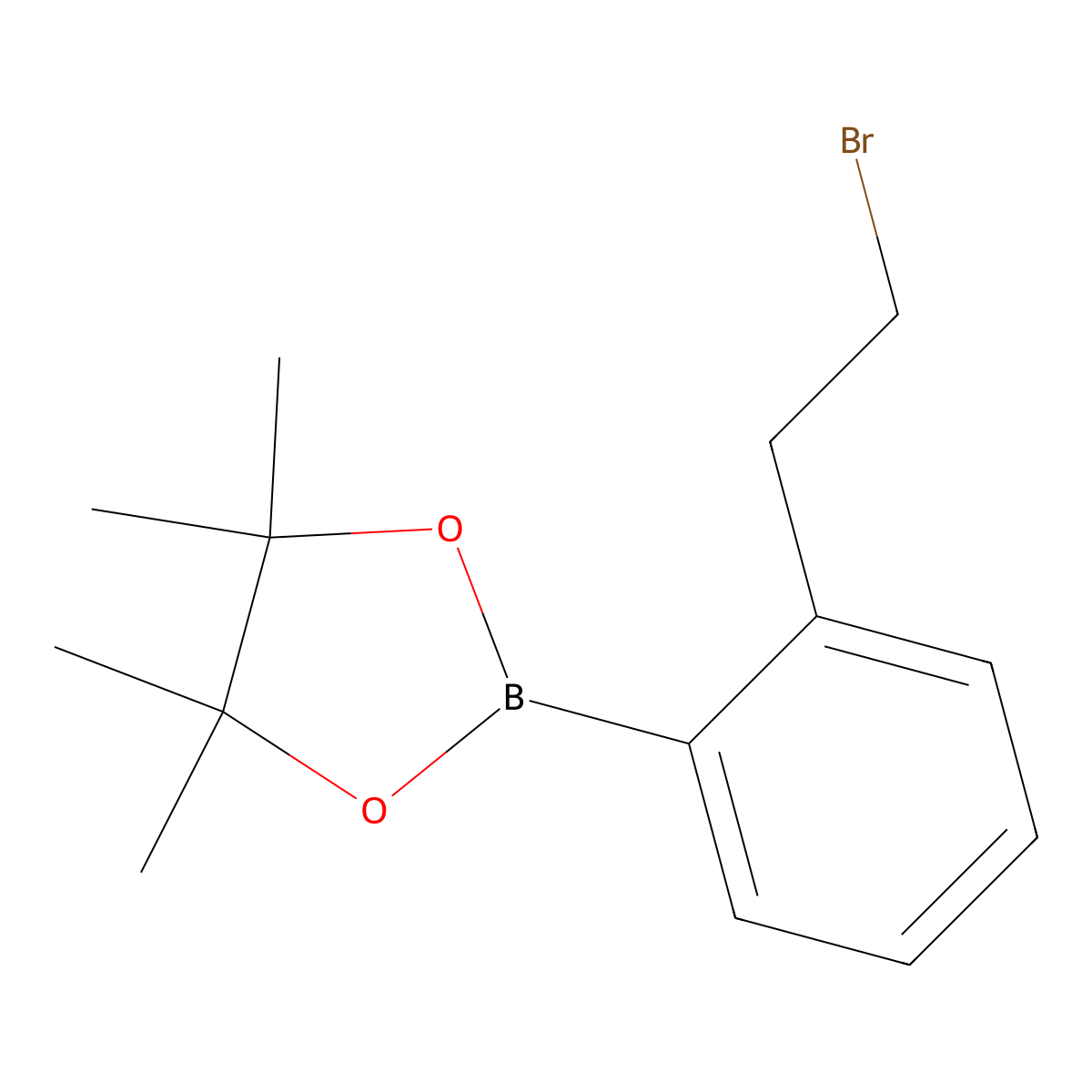 2-(2-(2-Bromoethyl)phenyl)-4,4,5,5-tetramethyl-1,3,2-dioxaborolane molecular structure, CAS 850567-53-2