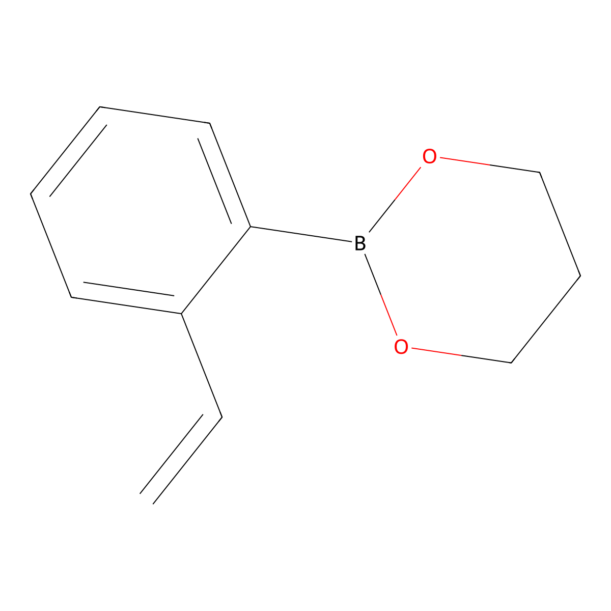 2-(2-Vinylphenyl)-1,3,2-dioxaborinane molecular structure, CAS 850567-61-2