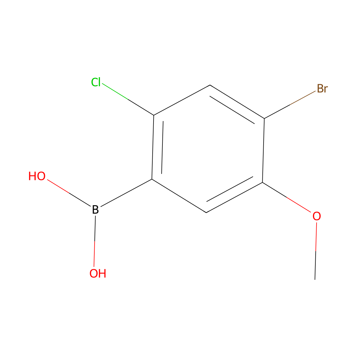 (4-Bromo-2-chloro-5-methoxyphenyl)boronic acid molecular structure, CAS 850567-94-1