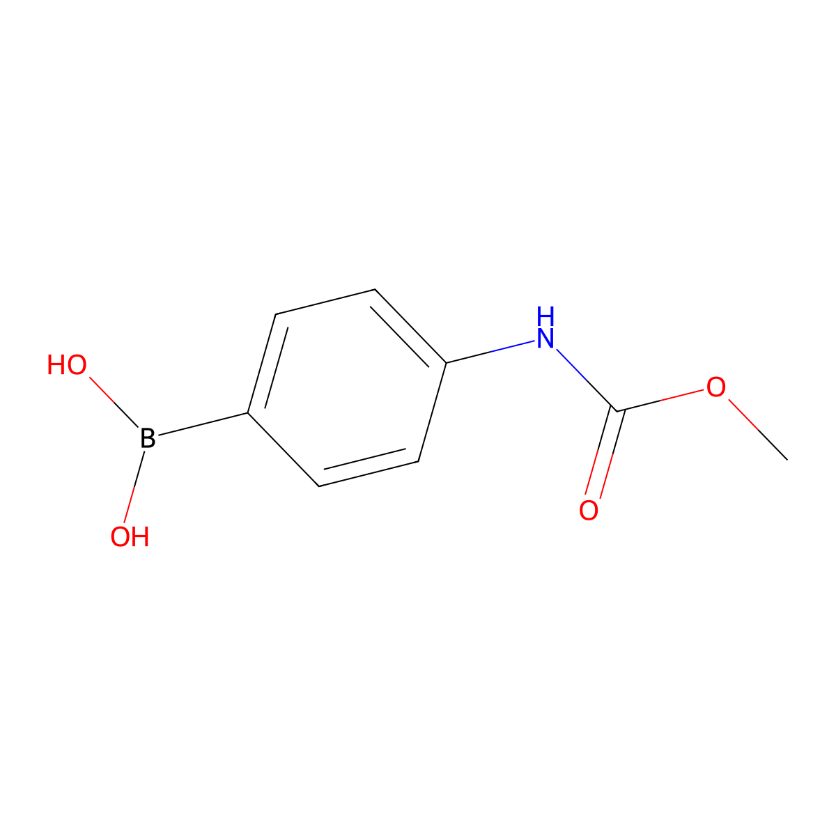 4-(Methoxycarbonylamino)benzeneboronic acid molecular structure, CAS 850567-96-3