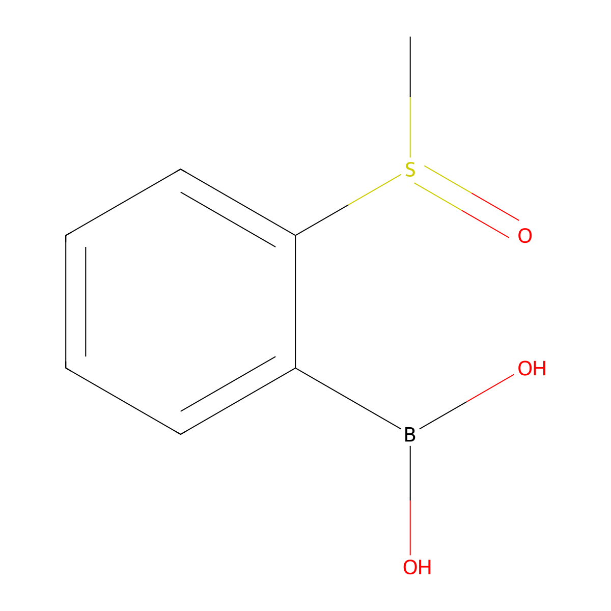 2-(Methylsulfinyl)phenylboronic acid molecular structure, CAS 850567-97-4