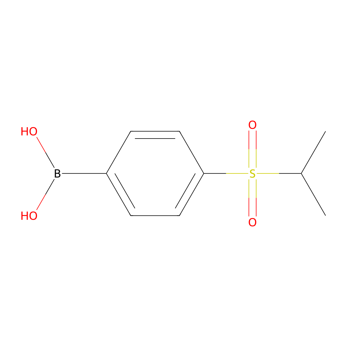 4-(Isopropylsulphonyl)benzeneboronic acid molecular structure, CAS 850567-98-5