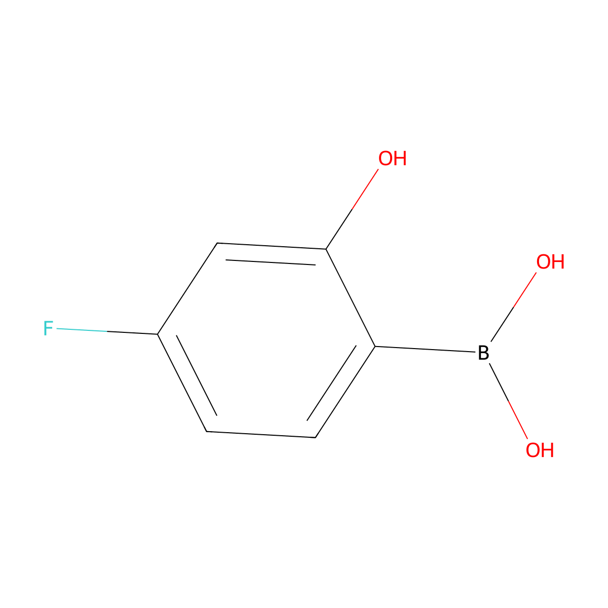 (4-Fluoro-2-hydroxy)phenylboronic acid molecular structure, CAS 850568-00-2