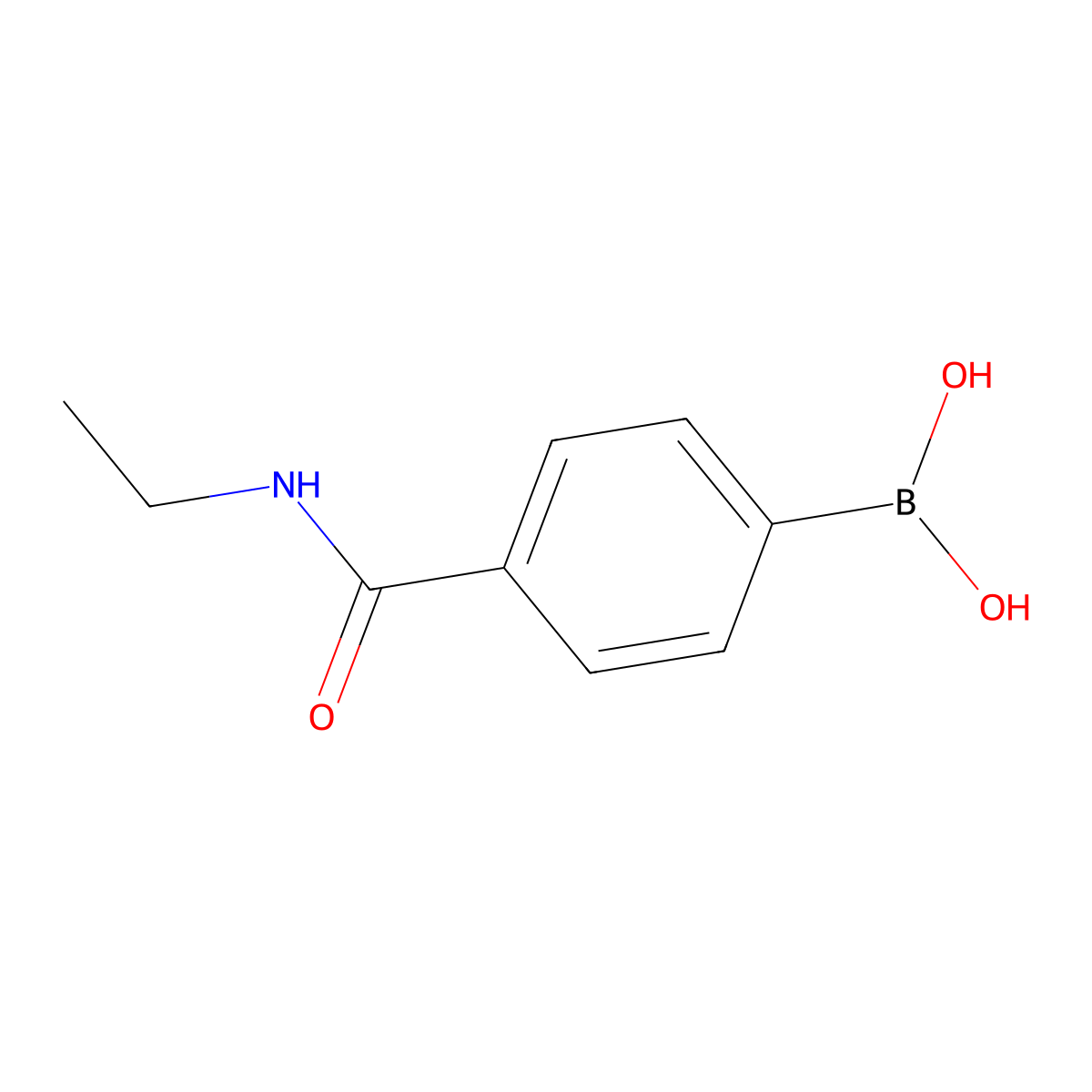 4-(N-Ethylaminocarbonyl)phenylboronic acid molecular structure, CAS 850568-12-6