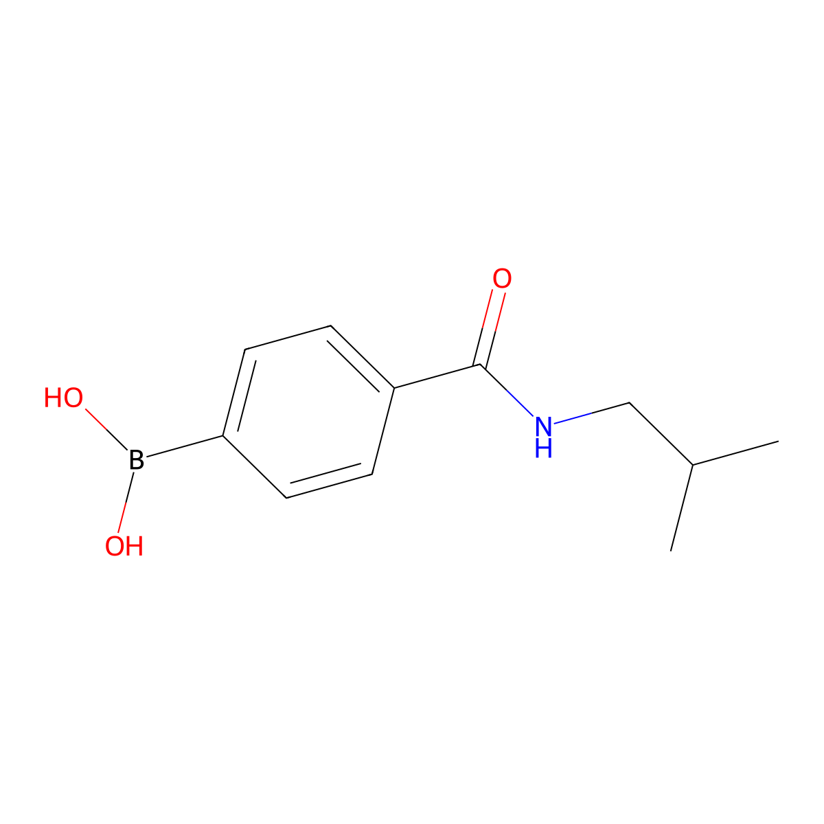 4-(Isobutylaminocarbonyl)phenylboronic acid molecular structure, CAS 850568-13-7