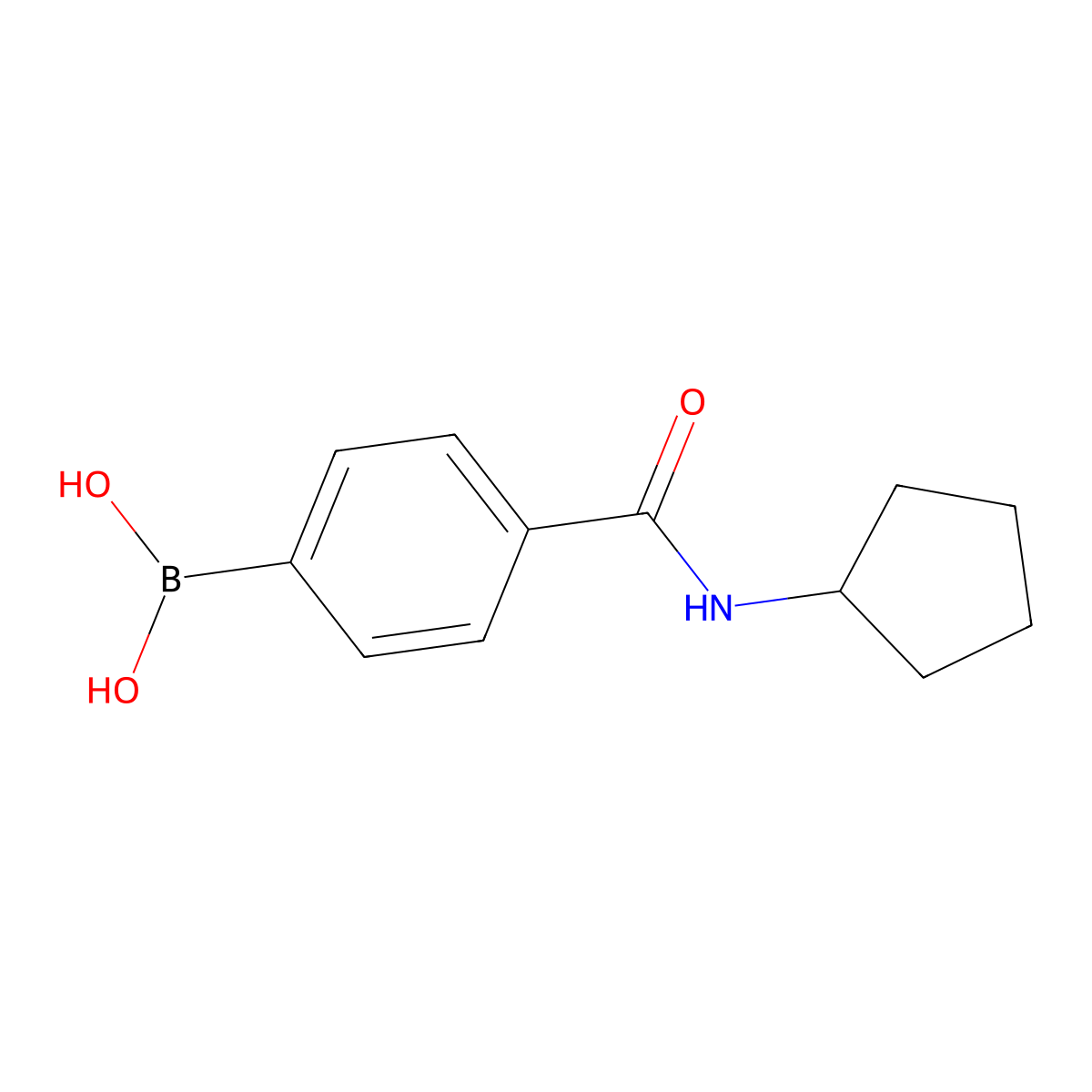 (4-(Cyclopentylcarbamoyl)phenyl)boronic acid molecular structure, CAS 850568-15-9