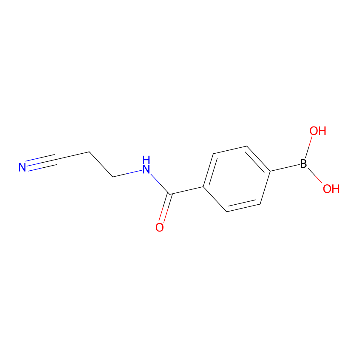 4-(2-Cyanoethylaminocarbonyl)benzeneboronic acid molecular structure, CAS 850568-16-0