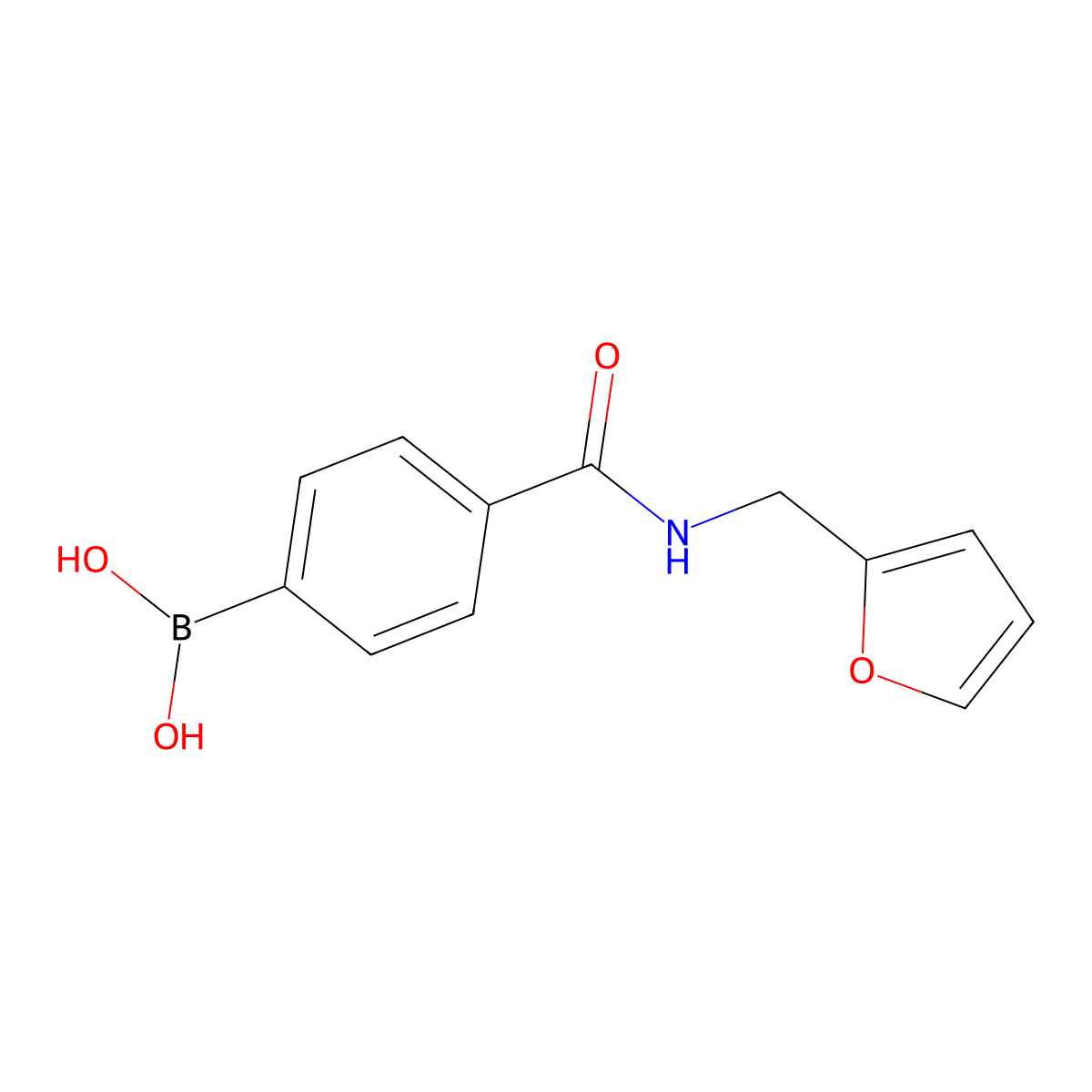 4-(Furfurylaminocarbonyl)phenylboronic acid molecular structure, CAS 850568-18-2