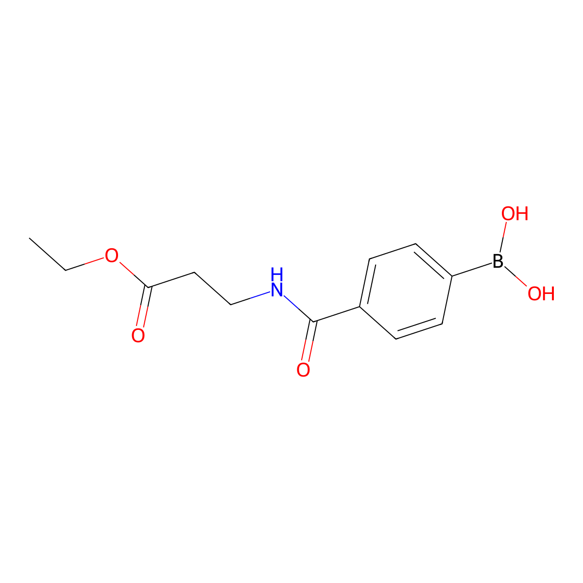 4-[(3-Ethoxy-3-oxopropyl)carbamoyl]benzeneboronic acid molecular structure, CAS 850568-19-3