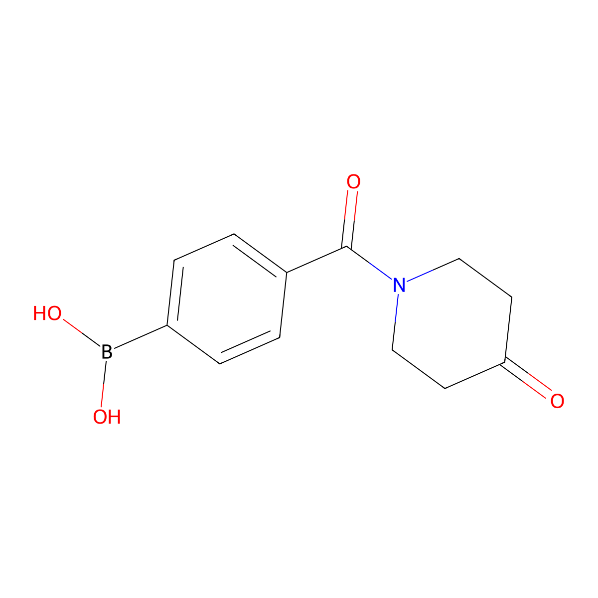 4-(4-Oxopiperidine-1-carbonyl)phenylboronic acid molecular structure, CAS 850568-23-9