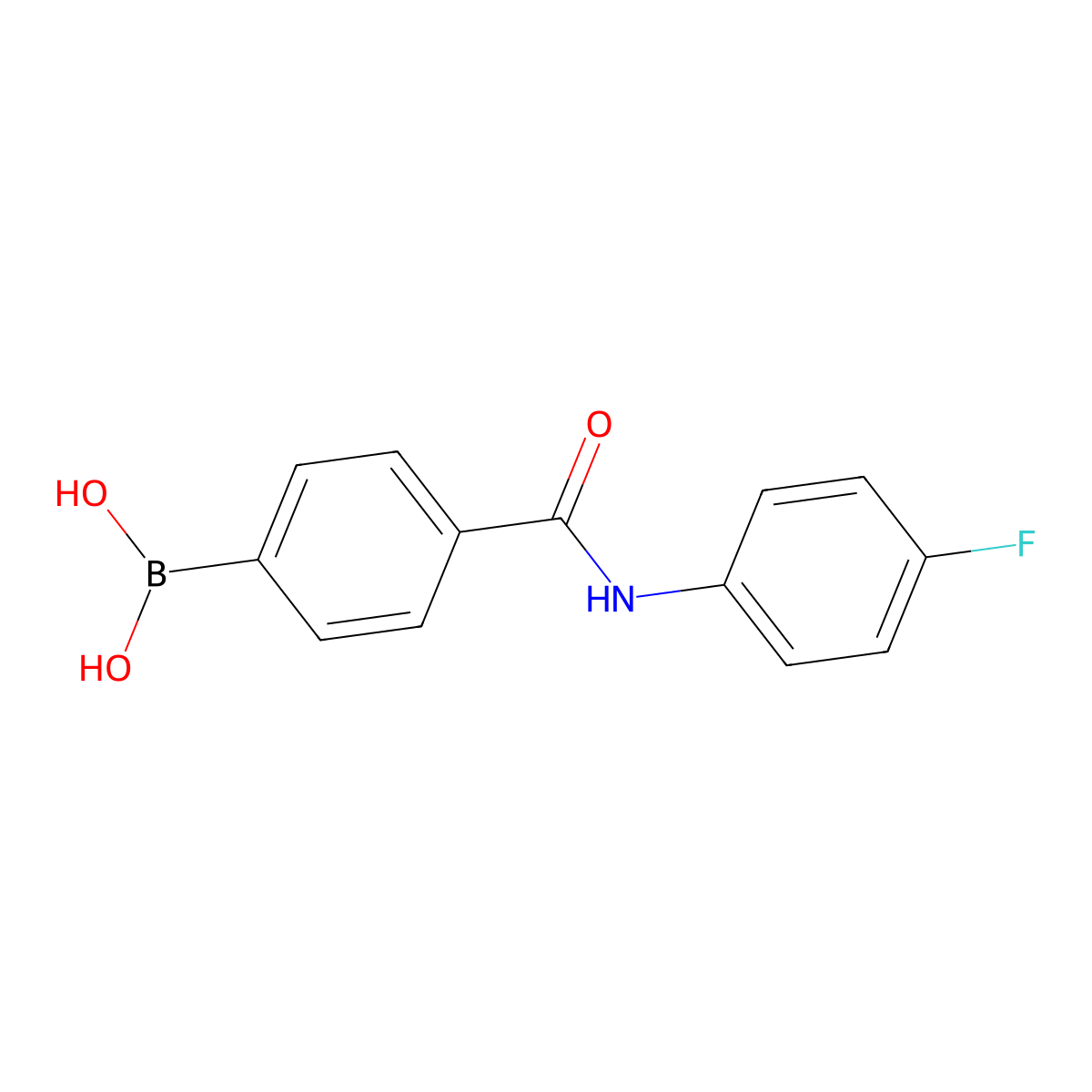 (4-((4-Fluorophenyl)carbamoyl)phenyl)boronic acid molecular structure, CAS 850568-27-3