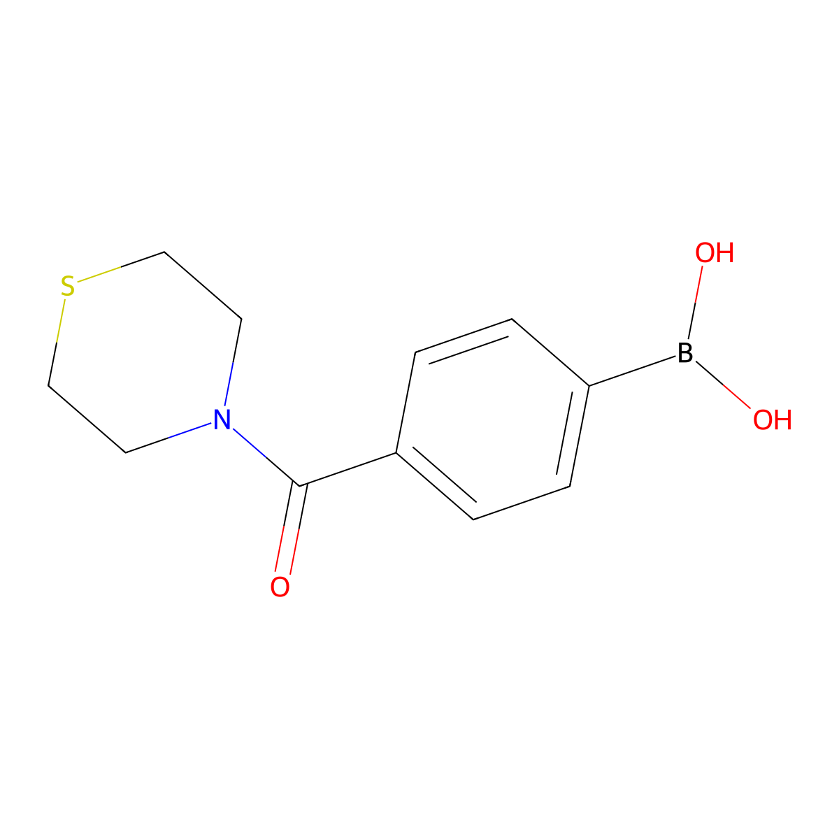 (4-(Thiomorpholine-4-carbonyl)phenyl)boronic acid molecular structure, CAS 850568-28-4