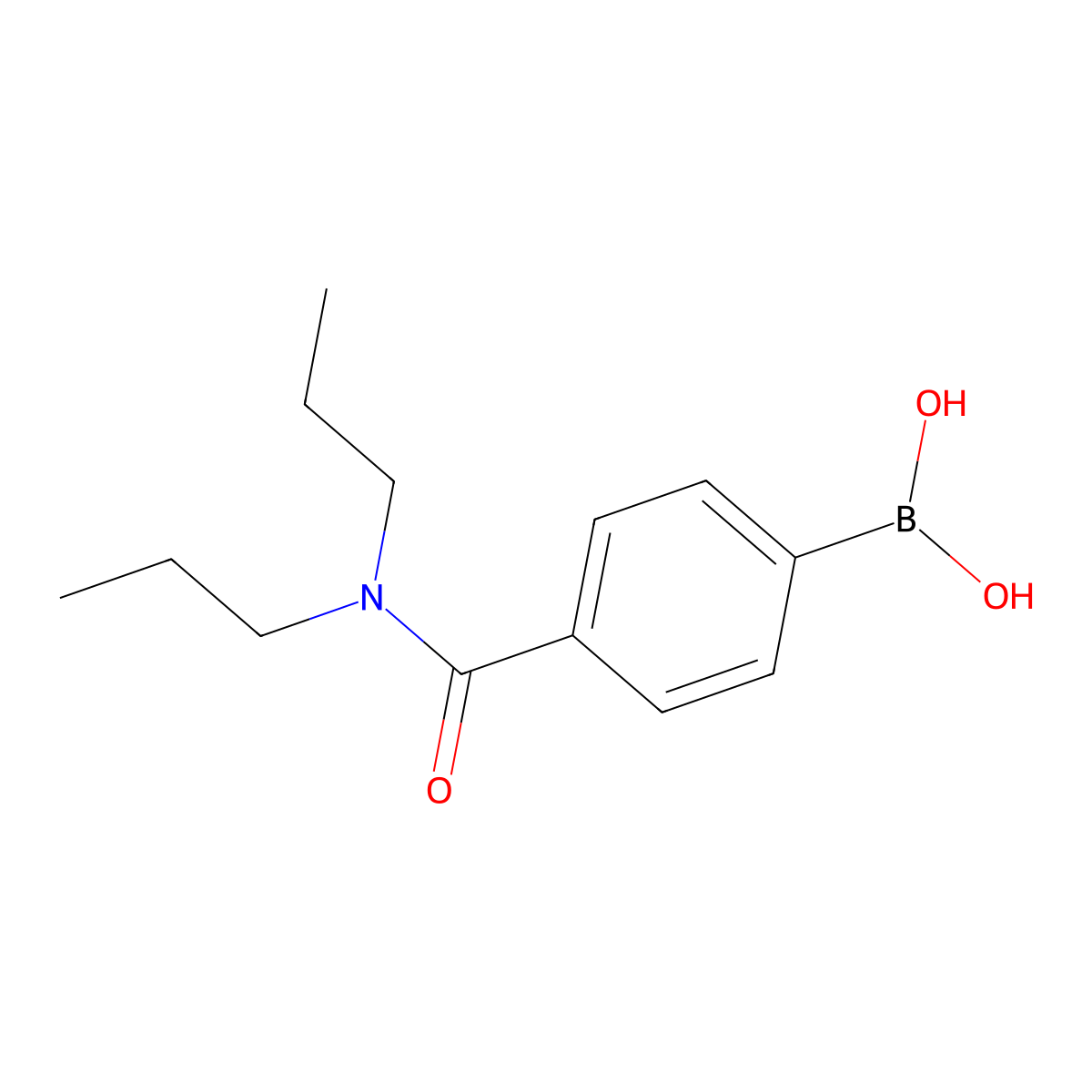 4-(N,N-Dipropylaminocarbonyl)benzeneboronic acid molecular structure, CAS 850568-32-0
