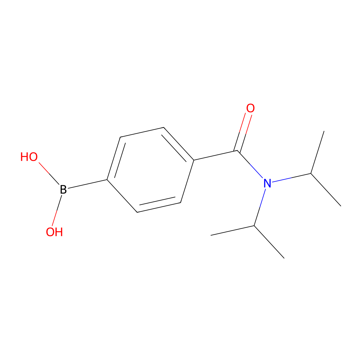 4-(N,N-Diisopropylaminocarbonyl)benzeneboronic acid molecular structure, CAS 850568-33-1